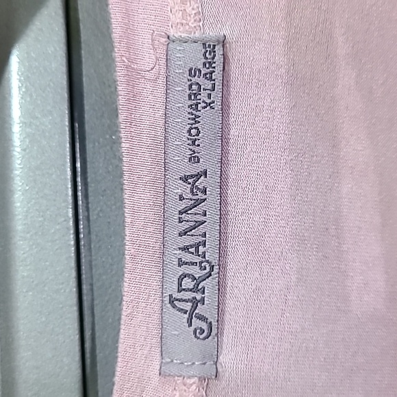 Arianna by Howard's Purple Knit and Linen Framed Pansy Flowers Top Size X-Large - Picture 4 of 10